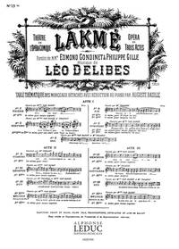 DELIBES LAKME NO 13 BIS MELODIE SOPRANO SOLO & PIANO BOOK