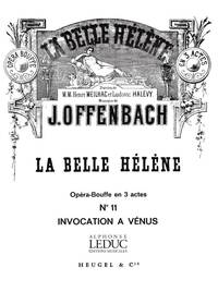 OFFENBACH BELLE HELENE AIR NO 11 INVOCATION A VENUS SOPRANO & PIANO BK