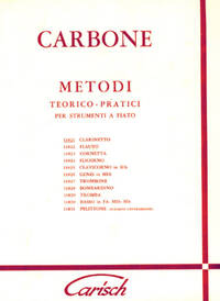 CARBONE: METODO TEORICO-PRATICO PER CLARINETTO LIVRE SUR LA MUSIQUE