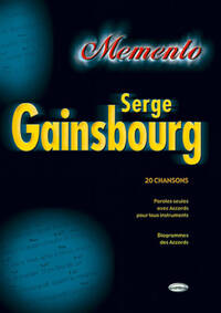 MEMENTO SERGE GAINSBOURG - CHANT - 20 CHANSONS - PAROLES & ACCORDS