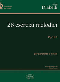 ANTON DIABELLI: 28 ESERCIZI MELODICI, OP.149, PER PIANOFORTE A 4 MANI