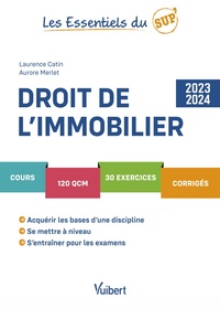 DROIT DE LIMMOBILIER 2023/2024 - COURS - QCM - EXERCICES - CORRIGES