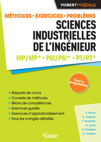 SCIENCES INDUSTRIELLES DE L'INGENIEUR MP/MP* PSI/PSI* PT/PT* - METHODES. EXERCICES. PROBLEMES. SUJET