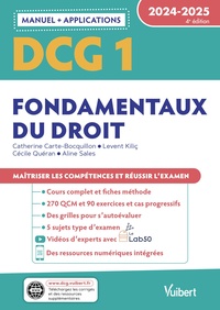 DCG 1 - FONDAMENTAUX DU DROIT : MANUEL ET APPLICATIONS 2024-2025 - MAITRISER LES COMPETENCES ET REUS