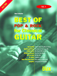 BEST OF POP & ROCK FOR CLASSICAL GUITAR VOL. 1 - DIE UMFASSENDE SAMMLUNG MIT STARKEN INTERPRETEN