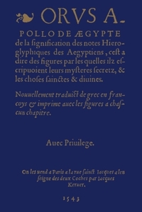 DE LA SIGNIFICATION DES NOTES HIEROGLYPHIQUES DES EGYPTIENS