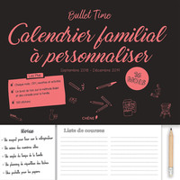 Calendrier familial à personnaliser - sept. 2018- déc. 2019 - Bullet Time