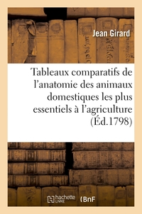 TABLEAUX COMPARATIFS DE L'ANATOMIE DES ANIMAUX DOMESTIQUES LES PLUS ESSENTIELS A L'AGRICULTURE - TEL