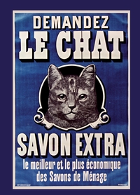 Carnet blanc : Le Chat, savon extra, affiche, 1895