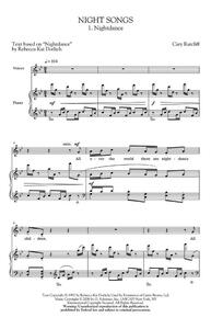 CARY RATCLIFF: NIGHT SONGS (NO. 1 NIGHTDANCE; NO. 2 BLOW OUT THE SUN) CHANT