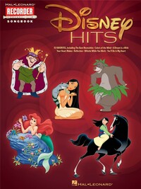 DISNEY HITS - RECORDER SONGBOOK - 15 FAVORITES - FLUTE A BEC