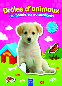 Le monde en autocollants - chien - rose