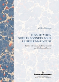 DISSERTATION SUR LES SONNETS POUR LA BELLE MATINEUSE