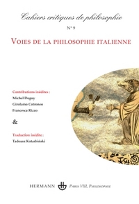 Cahiers critiques de philosophie n°9