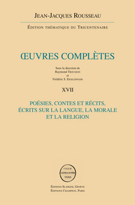 Contes et récits, Poésie – Écrits sur la langue, la morale et la religion.