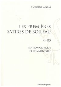 Les premières satires de Boileau (1941)