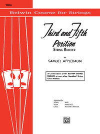 SAMUEL APPLEBAUM : BELWIN STRING BUILDER  - 3RD AND 5TH POSITION - ALTO