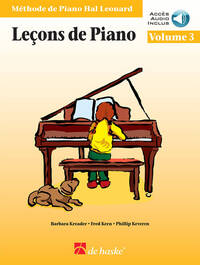 LECONS DE PIANO, VOLUME 3 - METHODE DE PIANO HAL LEONARD - PIANO - RECUEIL + MEDIA ONLINE
