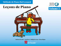 LECONS DE PIANO, VOLUME 1 - METHODE DE PIANO HAL LEONARD - PIANO + MEDIA ONLINE