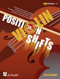 VIOLIN POSITION SHIFTS  - 36 PIECES WITH POSITION CHANGES -  RECUEIL + 2 CDS