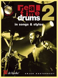 ARJEN OOSTERHOUT : REAL TIME DRUMS IN SONGS & STYLES (F) - EN FRANCAIS - RECUEIL + CD