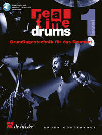 REAL TIME DRUMS 1 (D) - GRUNDLAGENTECHNIK FUR DAS DRUMSET - BATTERIE + MEDIA ONLINE (ALLEMAND)