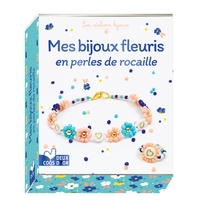 MES BIJOUX FLEURIS EN PERLES DE ROCAILLE - MINI COFFRET AVEC ACCESSOIRES