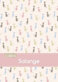 CAHIER SOLANGE BLANC,96P,A5 CHATS