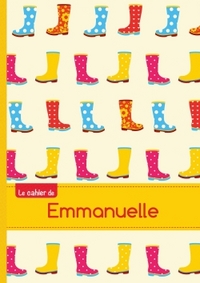 Le cahier d'Emmanuelle - Blanc, 96p, A5 - Bottes de pluie