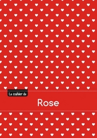 CAHIER ROSE BLANC,96P,A5 PETITSCoeURS