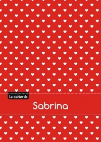 CAHIER SABRINA BLANC,96P,A5 PETITSCoeURS