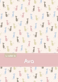 Le cahier d'Ava - Blanc, 96p, A5 - Chats