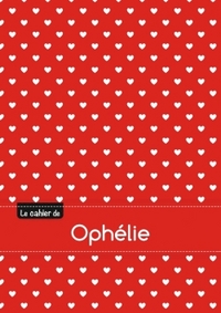 CAHIER OPHELIE BLANC,96P,A5 PETITSCoeURS