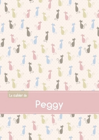 CAHIER PEGGY BLANC,96P,A5 CHATS
