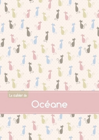 CAHIER OCEANE BLANC,96P,A5 CHATS