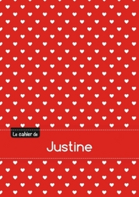 Le cahier de Justine - Blanc, 96p, A5 - Petits c urs