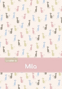 CAHIER MILA BLANC,96P,A5 CHATS