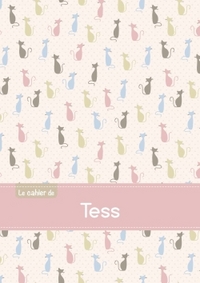CAHIER TESS BLANC,96P,A5 CHATS