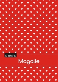 CAHIER MAGALIE BLANC,96P,A5 PETITSCoeURS