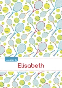 Le cahier d'Elisabeth - Blanc, 96p, A5 - Tennis