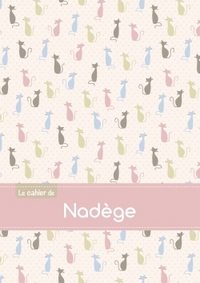 CAHIER NADEGE BLANC,96P,A5 CHATS