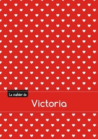 CAHIER VICTORIA BLANC,96P,A5 PETITSCoeURS