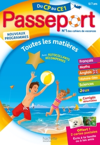 PASSEPORT CAHIER DE VACANCES 2020  - TOUTES LES MATIERES DU CP AU CE1 - 6/7 ANS