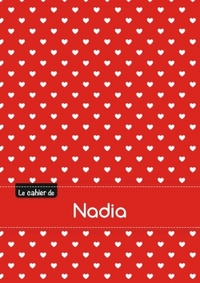CAHIER NADIA BLANC,96P,A5 PETITSCoeURS