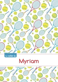 CAHIER MYRIAM BLANC,96P,A5 TENNIS