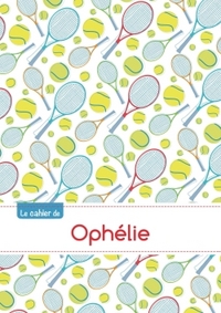 CAHIER OPHELIE BLANC,96P,A5 TENNIS