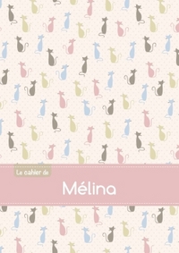 CAHIER MELINA BLANC,96P,A5 CHATS