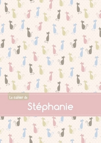 CAHIER STEPHANIE BLANC,96P,A5 CHATS