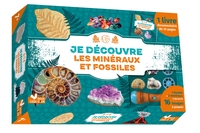 JE DECOUVRE LES MINERAUX ET FOSSILES - COFFRET AVEC LAMPE ET KIT EXCAVATION