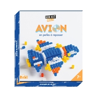 Avion en 3D en perles à repasser - mini coffret avec accessoires